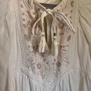 Anthropologie White Dress